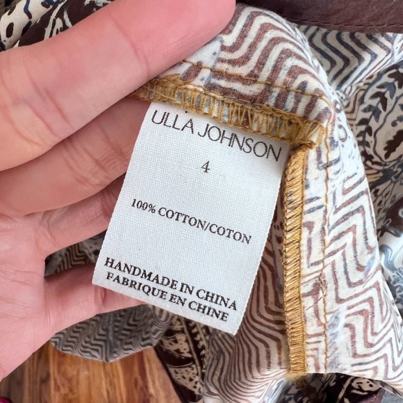 NWT Ulla Johnson Tahlia Midi Floral Poplin Dress In Oleander US 4​​​​​​​​ - Picture 7 of 10